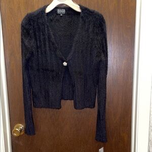 Major Label Group size L dressy black one-button cardigan-NWT
